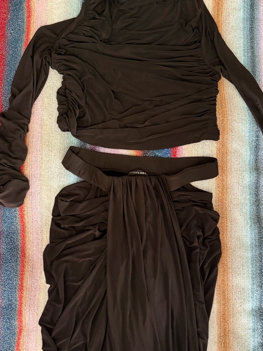 Jluxlabel Ruched Black Women's Skirt